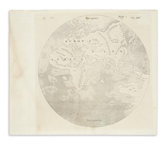 BURNET, THOMAS (or after). Together 3 engraved world maps on four sheets.